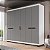 Roupeiro Casal Lisboa 242x214cm com 4 Gavetas 4 Prateleiras e 6 Portas - Imagem 13