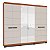 Roupeiro Casal Lisboa 242x214cm 4 Gavetas e 6 Portas com Espelho - Imagem 2