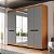 Roupeiro Casal Lisboa 242x214cm 4 Gavetas e 6 Portas com Espelho - Imagem 5