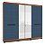 Roupeiro Casal Lisboa 242x214cm 4 Gavetas e 6 Portas com Espelho - Imagem 6