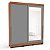 Roupeiro Solteiro Madri 177x213cm 2 Gavetas 2 Portas Correr c/ Espelho - Imagem 10