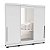 Roupeiro Madri 217x213cm com 4 Gavetas e 3 Portas de Correr c/ Espelho - Imagem 22