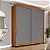 Roupeiro Solteiro Porto 177x213cm com 2 Portas de Correr e 2 Gavetas - Imagem 5