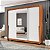 Roupeiro Porto 217x213cm 4 Gavetas e 3 Portas de Correr com Espelho - Imagem 7