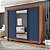 Roupeiro Porto 217x213cm 4 Gavetas e 3 Portas de Correr com Espelho - Imagem 9