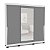 Roupeiro Porto 217x213cm 4 Gavetas e 3 Portas de Correr com Espelho - Imagem 22