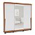 Roupeiro Porto 217x213cm 4 Gavetas e 3 Portas de Correr com Espelho - Imagem 10