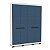 Roupeiro Solteiro Lisboa Moderno 161x214cm 4 Gavetas e 4 Portas - Imagem 18