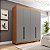 Roupeiro Solteiro Madri 161x214cm 4 Gavetas 6 Prateleiras e 4 Portas - Imagem 7