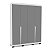 Roupeiro Solteiro Porto 161x214cm 6 Prateleiras 4 Gavetas e 4 Portas - Imagem 22