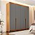 Roupeiro Solteiro Porto 161x214cm 6 Prateleiras 4 Gavetas e 4 Portas - Imagem 5