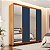 Roupeiro Solteiro Porto 161x214cm 4 Gavetas e 4 Portas com Espelho - Imagem 7