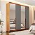 Roupeiro Solteiro Porto 161x214cm 4 Gavetas e 4 Portas com Espelho - Imagem 5