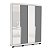 Roupeiro Solteiro Porto 161x214cm 4 Gavetas e 4 Portas com Espelho - Imagem 18