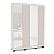 Roupeiro Solteiro Porto 161x214cm 4 Gavetas e 4 Portas com Espelho - Imagem 14