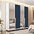 Roupeiro Solteiro Porto 161x214cm 4 Gavetas e 4 Portas com Espelho - Imagem 13