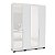 Roupeiro Solteiro Porto 161x214cm 4 Gavetas e 4 Portas com Espelho - Imagem 26