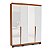 Roupeiro Solteiro Porto 161x214cm 4 Gavetas e 4 Portas com Espelho - Imagem 30