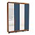 Roupeiro Solteiro Porto 161x214cm 4 Gavetas e 4 Portas com Espelho - Imagem 10