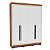 Roupeiro Solteiro Valência Moderno 161x214cm com 4 Gavetas e 4 Portas - Imagem 10