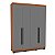 Roupeiro Solteiro Valência Moderno 161x214cm com 4 Gavetas e 4 Portas - Imagem 6