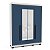 Roupeiro Solteiro Valência 161x214cm 4 Gavetas e 4 Portas com Espelho - Imagem 26