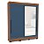 Roupeiro Solteiro Valência 177x213cm com 2 Portas Correr e Espelho - Imagem 14