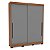 Roupeiro Solteiro Valência 177x213cm com 2 Gavetas 2 Portas de Correr - Imagem 6