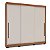 Roupeiro Valência Moderno 217x213cm com 4 Gavetas 3 Portas de Correr - Imagem 2