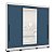 Roupeiro Valência Moderno 217x213cm com 3 Portas Correr e Espelho - Imagem 18