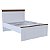 Cama Casal com Cabeceira England 143,6X119cm e Detalhes Amadeirados - Imagem 2