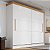 Roupeiro Liverpool em MDF 225x220cm c/ 3 Gavetas e 2 Portas de Correr - Imagem 1