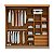 Roupeiro Liverpool em MDF 225x220cm c/ 3 Gavetas e 2 Portas de Correr - Imagem 8