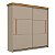 Roupeiro Liverpool em MDF 225x220cm c/ 3 Gavetas e 2 Portas de Correr - Imagem 7