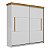 Roupeiro Liverpool em MDF 225x220cm c/ 3 Gavetas e 2 Portas de Correr - Imagem 2