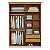 Roupeiro de Solteiro London em MDF 152,2x220cm 2 Gavetas e 4 Portas - Imagem 3