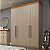 Roupeiro de Solteiro London em MDF 152,2x220cm 2 Gavetas e 4 Portas - Imagem 6