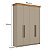 Roupeiro de Solteiro London em MDF 152,2x220cm 2 Gavetas e 4 Portas - Imagem 9