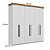 Roupeiro de Casal London em MDF 225x220cm com 2 Gavetas e 6 Portas - Imagem 4