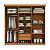 Roupeiro de Casal London em MDF 225x220cm com 2 Gavetas e 6 Portas - Imagem 8