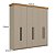 Roupeiro de Casal London em MDF 225x220cm com 2 Gavetas e 6 Portas - Imagem 9