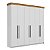 Roupeiro de Casal London em MDF 225x220cm com 2 Gavetas e 6 Portas - Imagem 2