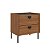 Mesa de Cabeceira Itália em MDF 57x60cm com 2 Gavetas e Pés Metálicos - Imagem 2