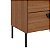 Mesa de Cabeceira Itália em MDF 57x60cm com 2 Gavetas e Pés Metálicos - Imagem 4