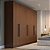 Roupeiro de Casal Turim em MDF 243x230cm com 3 Gavetas e 6 Portas - Imagem 1
