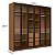 Roupeiro de Casal Veneza Moderno MDF c/ 3 Gavetas e 6 Portas de Vidro - Imagem 3