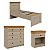 Conjunto Quarto Solteiro England MDF Cama Cômoda e Mesa de Cabeceira - Imagem 2