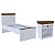 Conjunto p/ Quarto England MDF com Cama Solteiro e Mesa de Cabeceira - Imagem 9