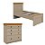 Conjunto Quarto England MDF Cômoda c/ 4 Gavetas e Cama de Solteiro - Imagem 2