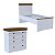 Conjunto Quarto England MDF Cômoda c/ 4 Gavetas e Cama de Solteiro - Imagem 9